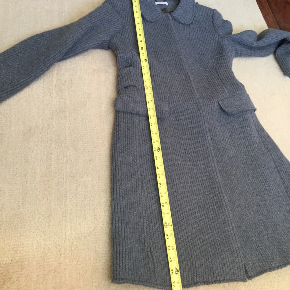 Italian luxury knit wool midi coat - Picture 5 of 9